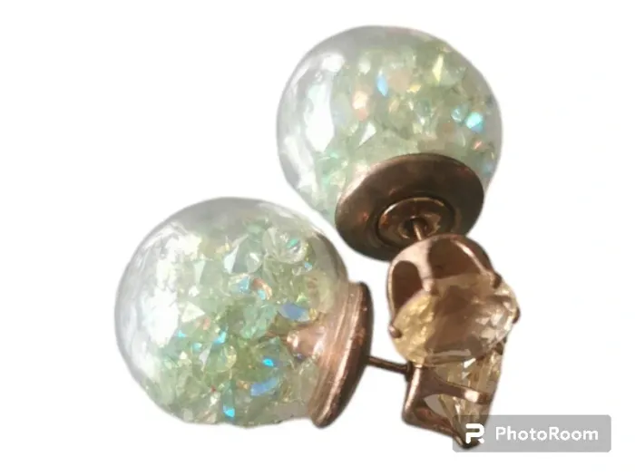 Boucles d'oreilles boules strass