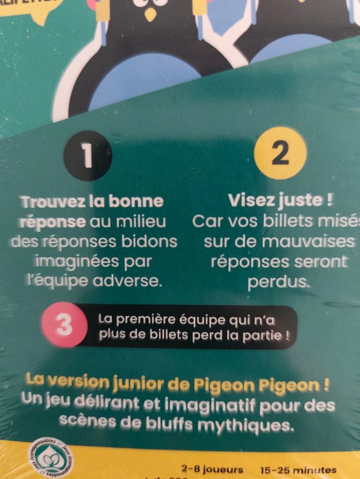 Jeu d'ambiance petit pigeon - neuf sous blister. - photo numéro 2