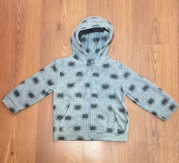 Gilet polaire zippé bébé Tex Baby – 24 mois – gris/noir – chaud et doux