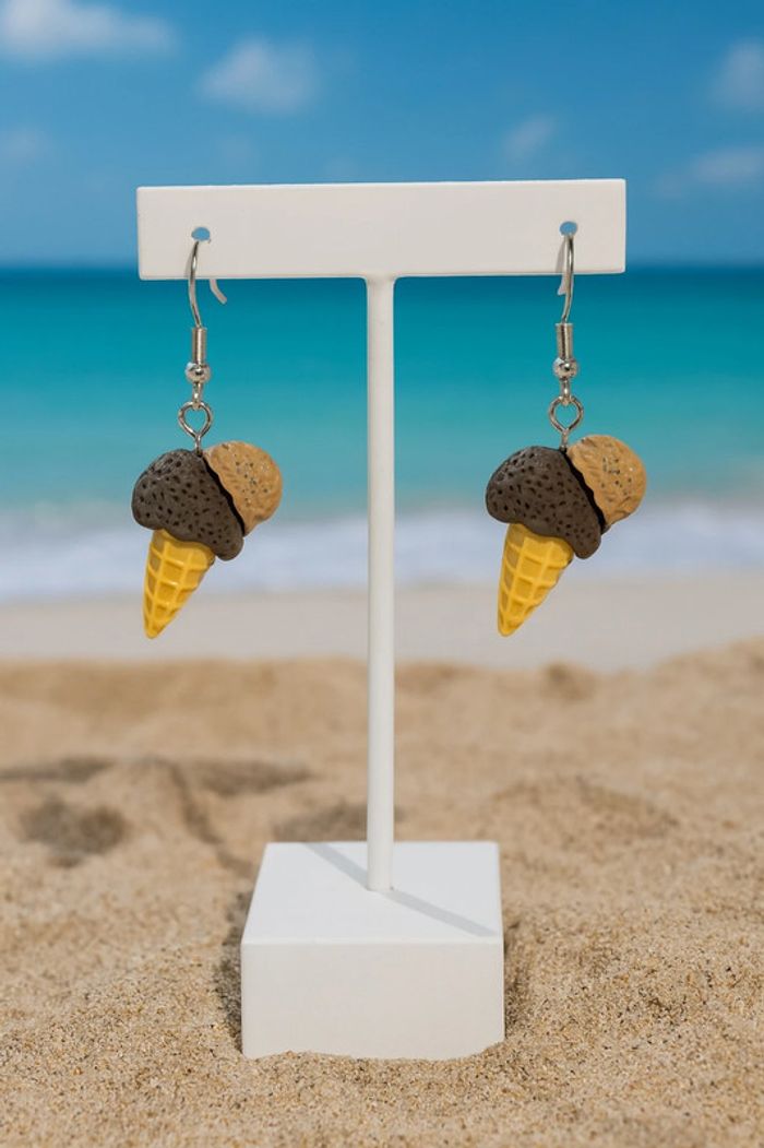 Boucles d’oreilles glaces cônes