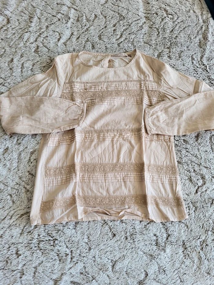 Chemise blouse beige legere 12 ans CFK