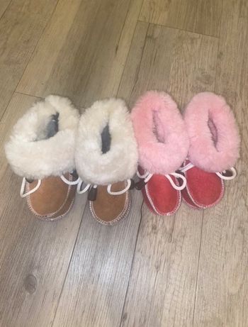 Lot de 2 chaussons fourrée peau d’agneau