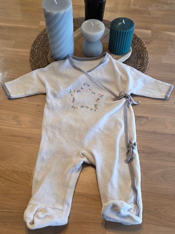 Pyjama velours une pièce 3 mois