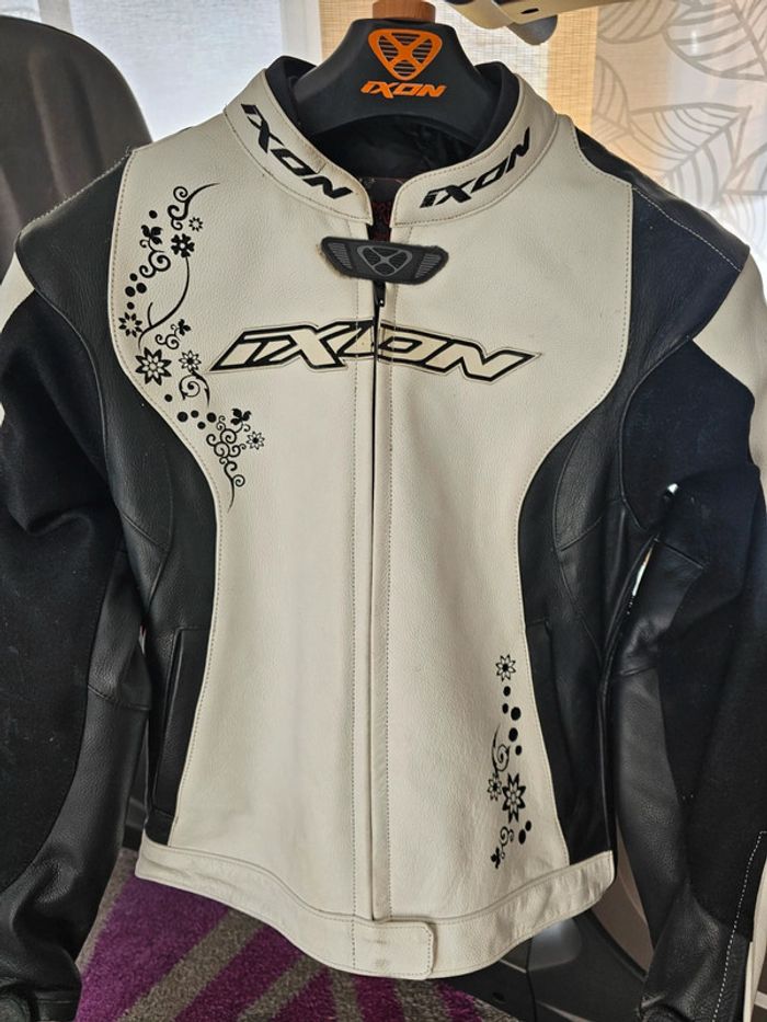 Blouson moto cuir Ixon femme