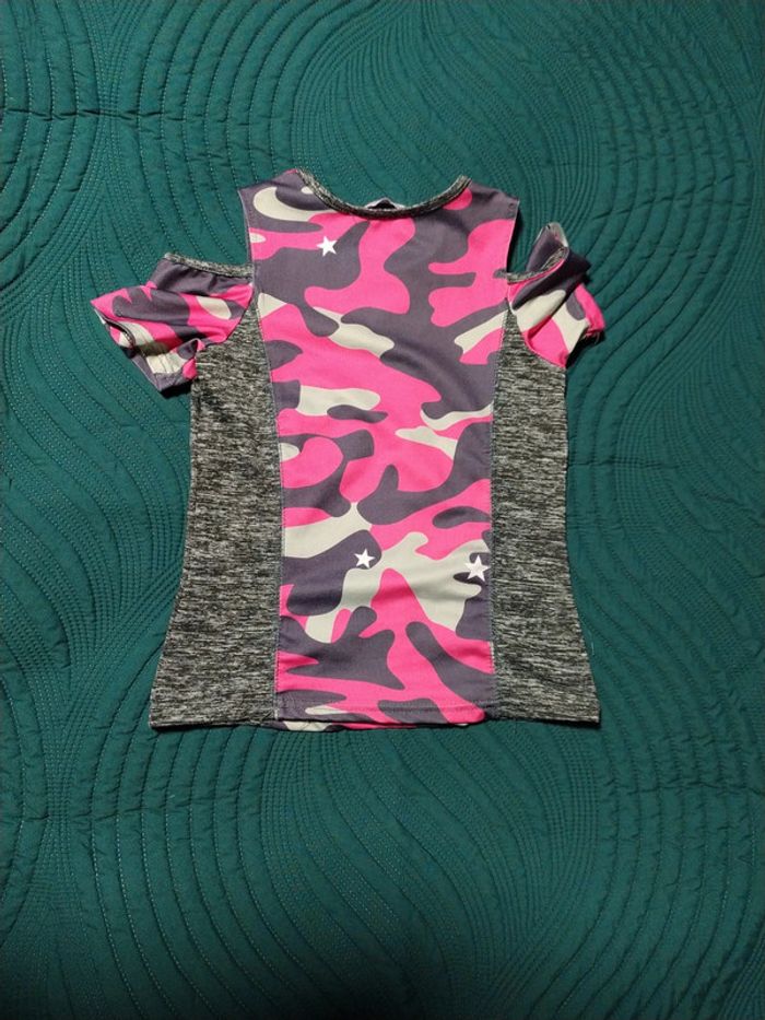 T-shirt gris et rose 6 ans - photo numéro 6