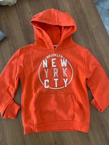 Sweat capuche  orange