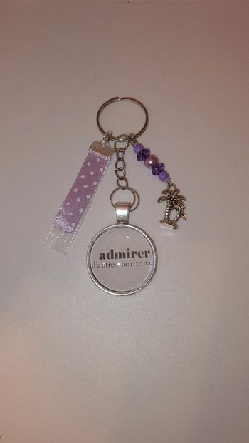 Cadeau pensées positives, porte clé message bijoux de sac " admirer d'autres horizons "