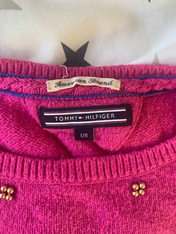 Pull perles 6 ans rose fille tommy hilfiger - photo numéro 3