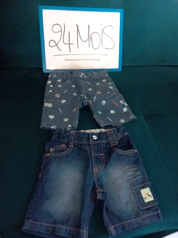 Lot de 2 shorts en jean 24mois