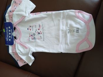 lot de 4 bodies manches courtes fille absorba 24 mois