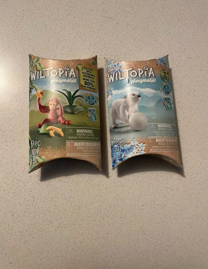 Playmobil Wiltopia - Bébé ourang outan + Bébé ours polaire