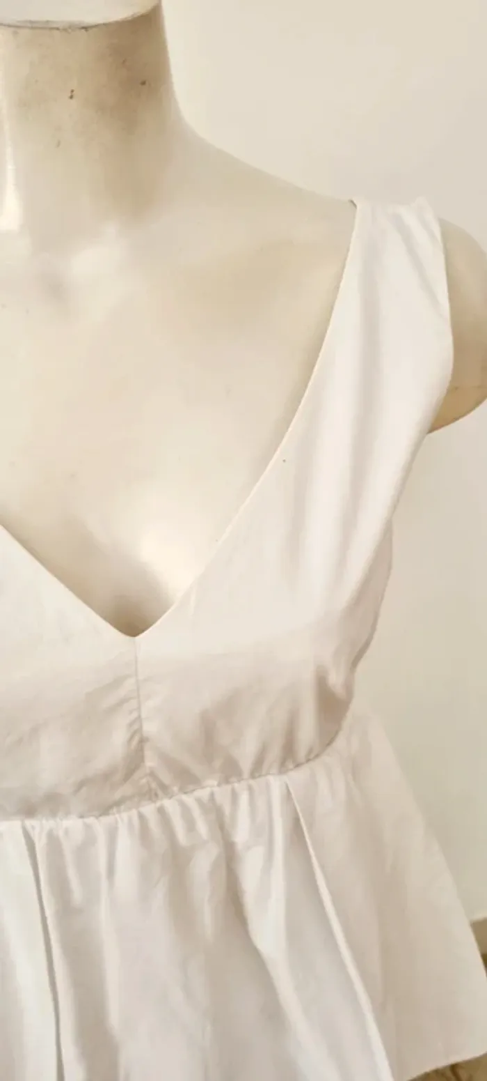 Top débardeur blanc 36 carven - photo numéro 2