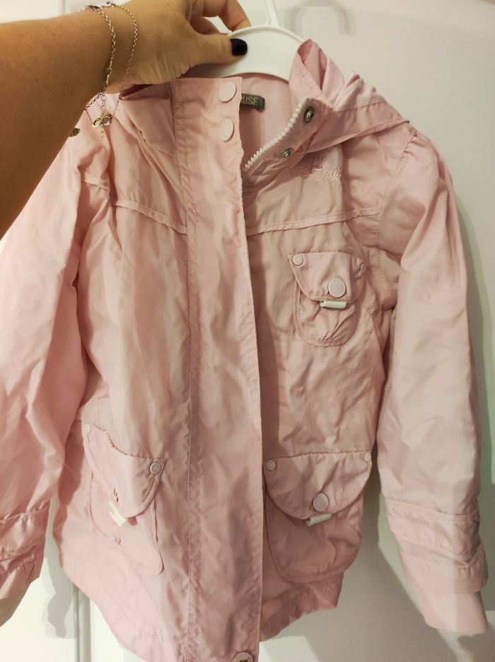 Veste coupe-vent vynil fraise - photo numéro 4