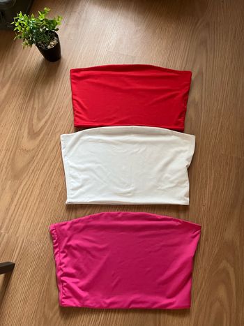 Lot 3 bandeaux rose rouge écru T.S TBE ☀️