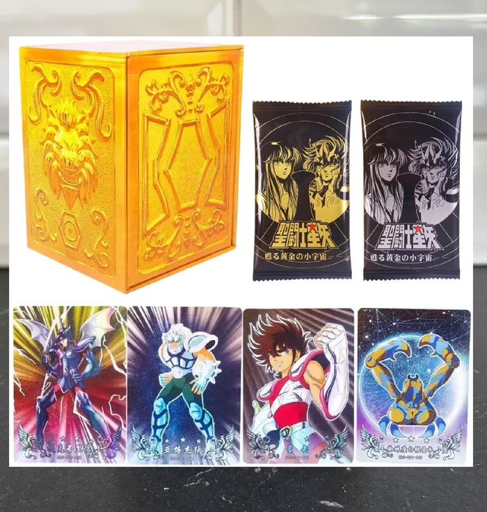 Display Saint Seiya Chevaliers du Zodiaque Chapitre 1 Golden Soul 10 Boosters! 40 Cartes - photo numéro 4