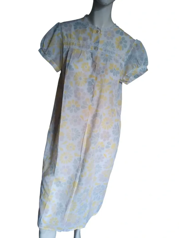Chemise nuit vintage pyjama pajama night dress sleeping fleurs flower