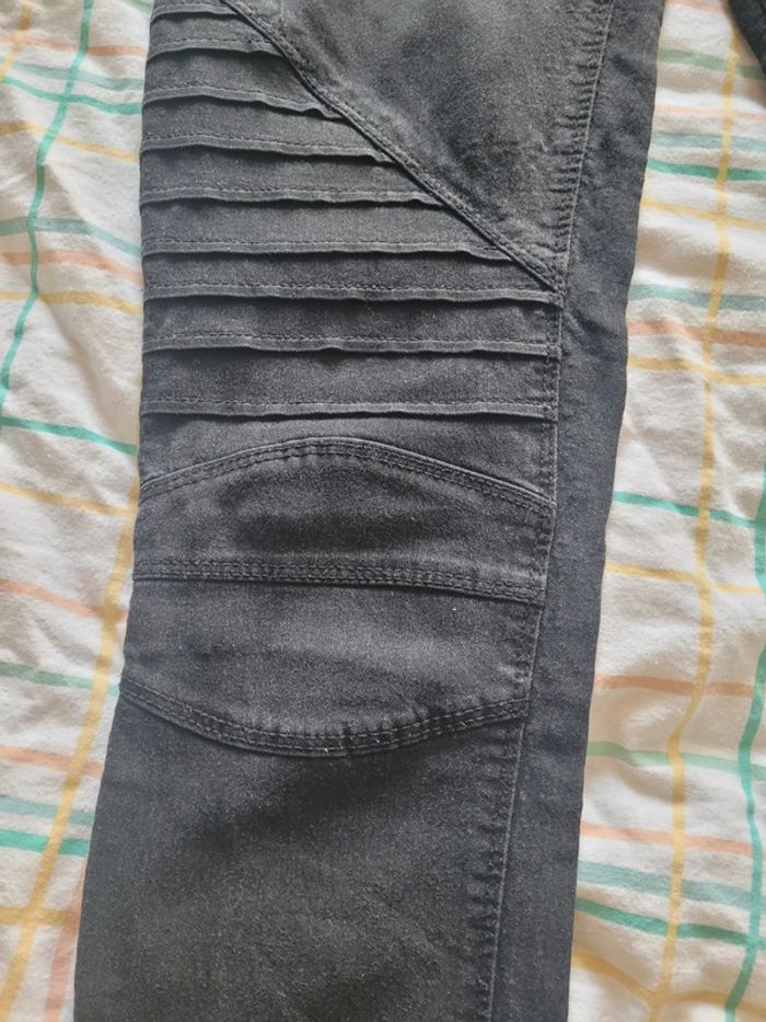 Pantalon jean noir délavé, taille 38 /40 - photo numéro 4