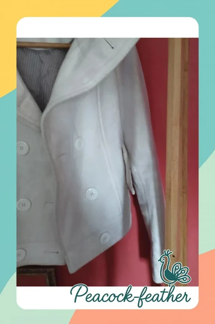 Manteau blanc court Jennyfer S - photo numéro 3