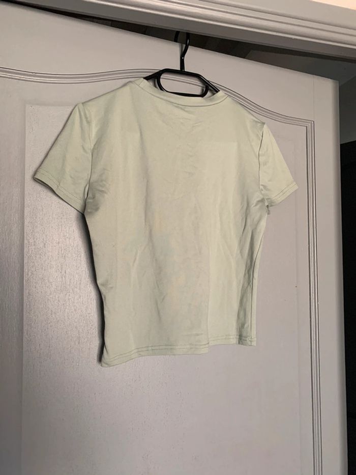 T shirt vert pastel - photo numéro 2