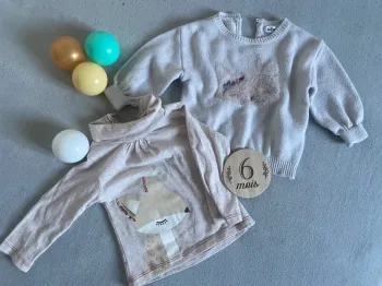 Lot fille motif renard 6 mois