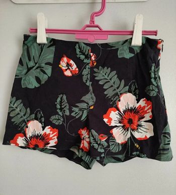 Short bleu marine et fleur miss captain