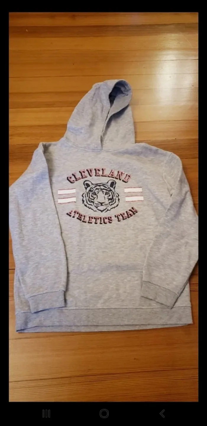 Sweat capuche fille 12 ans Cleveland tigre