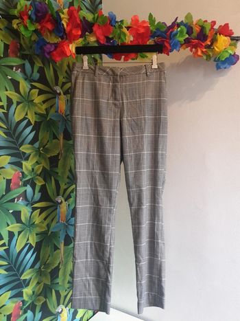 Pantalon carreaux bleu habillé