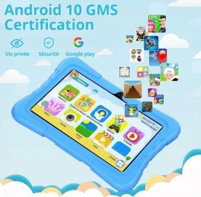 TABLETTE TACTILE ENFANT BLEU ANDROID 10 - photo numéro 5