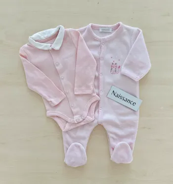 Pyjama et bodi fille naissance 50 cm