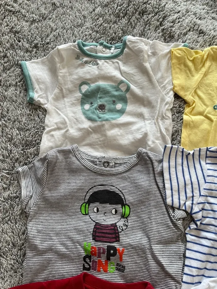 Lot tee shirt manches courtes 3 mois - photo numéro 3