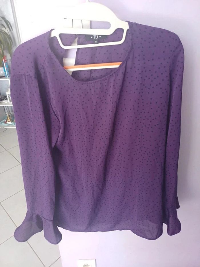 Haut léger femme violet taille 40 - photo numéro 2