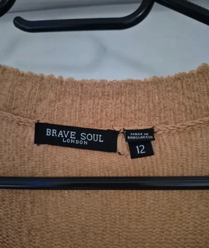 Cardigan long avec poches marron - photo numéro 2