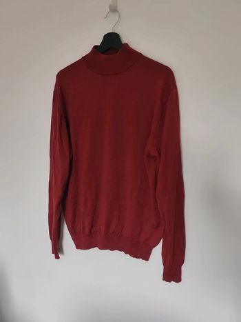 Pull Ras du cou bordeau l'homme moderne XL 50% laine de mérinos fabriqué en rpc