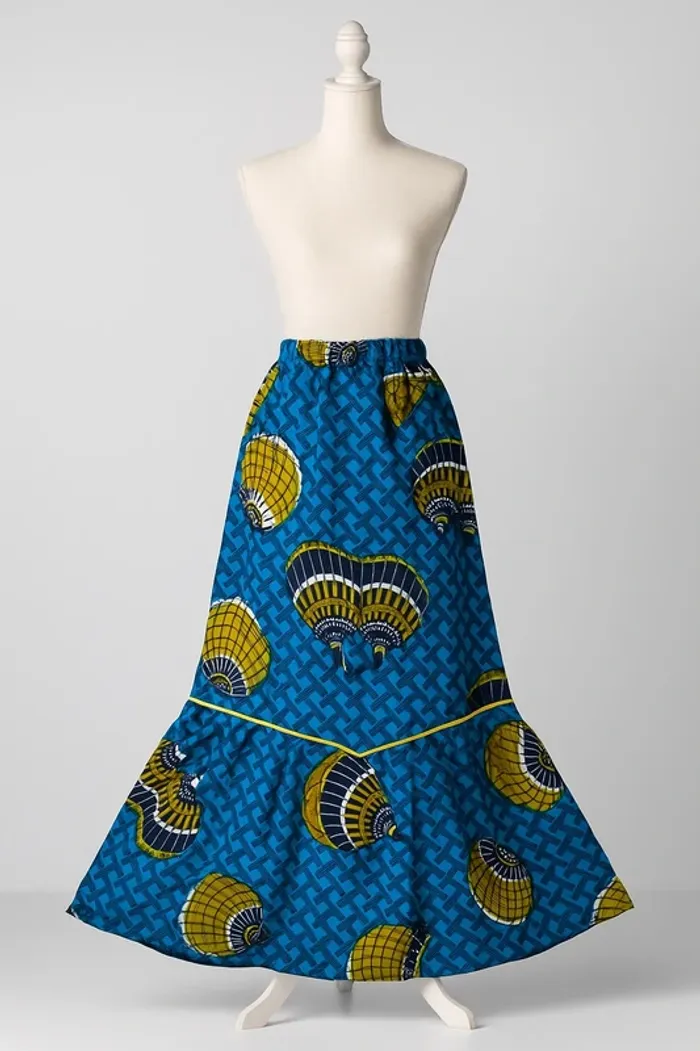 Ensemble wax 2 pièces – Jupe longue + Haut à manches volantées - photo numéro 4