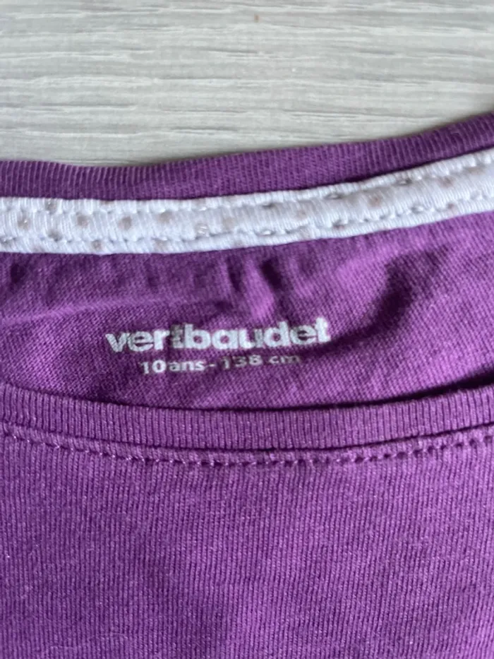Tee shirt fille violet - photo numéro 2
