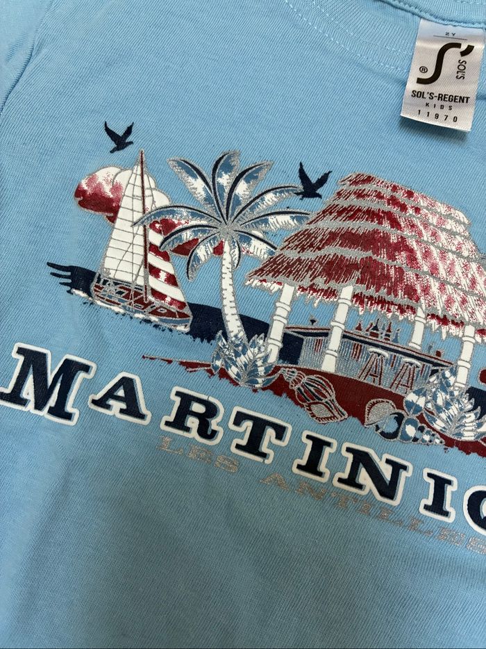 Teeshirt bleu ciel Martinique - photo numéro 2