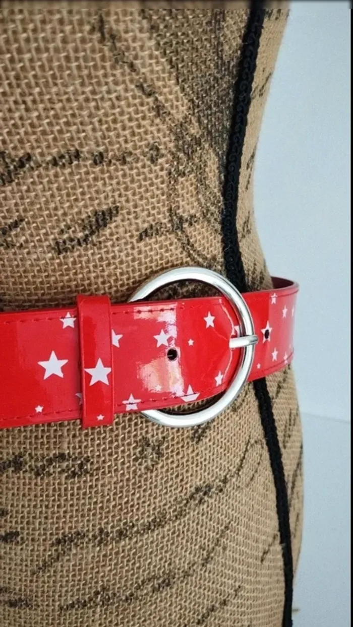 Ceinture rouge étoiles blanche 90 cm - photo numéro 4