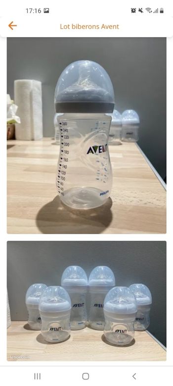 Lot biberon Avent Phillips