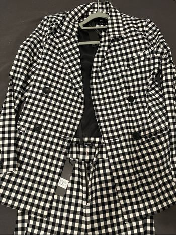Ensemble tailleur pantalon à carreaux
