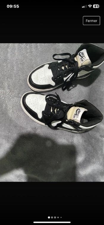 Basket  montante noir et blanc taille 38