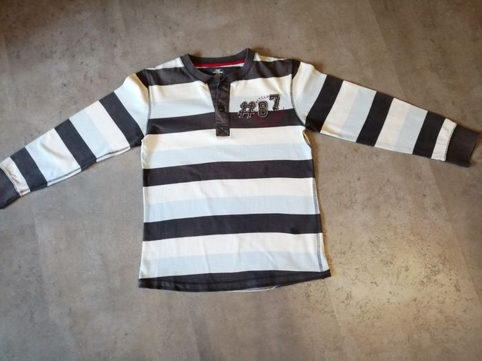 T shirt manches longues rayé 12 ans H$M - photo numéro 2
