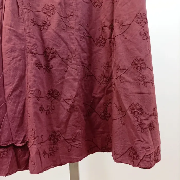 Robe brodée fleurs prune Amarante Plus Taille 42 A826 - photo numéro 8