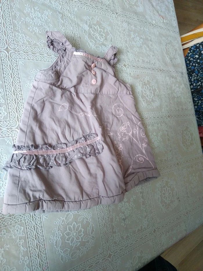 Robe doublée taupe 9 mois