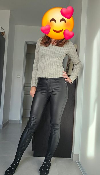 Pantalon aspect cuir