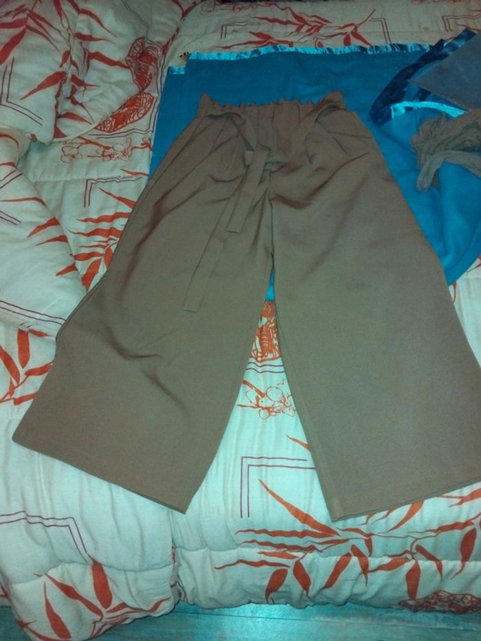 Pantalon fluide jambes larges