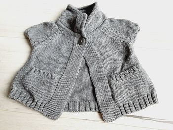 Vêtement bébé mixte fille garçon gilet gris sans manches Obaïbi 6 mois
