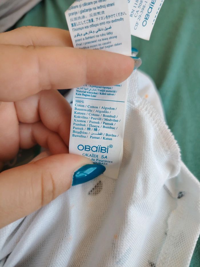 Ensemble Tee-shirt + short Obaibi Neuf - photo numéro 6