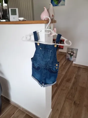 Salopette short en jean Z 6 ans