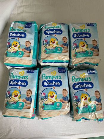 Lot 6 sacs couches de bain splashers Pampers