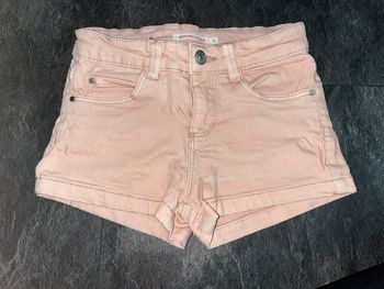Short en jeans saumon